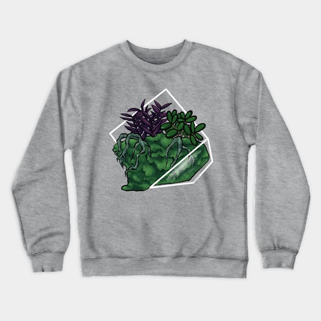 Moss Terrarium Crewneck Sweatshirt by mcbenik